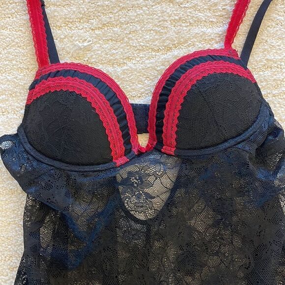 Black Lace Teddy Size S - New without Tags - Picture 3 of 6